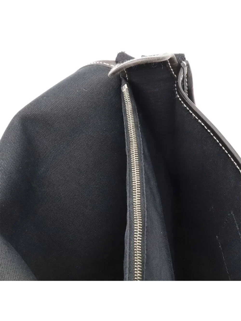 Hermes Buenaventura Mini Shoulder Bag Toile Officier Canvas Black Silver